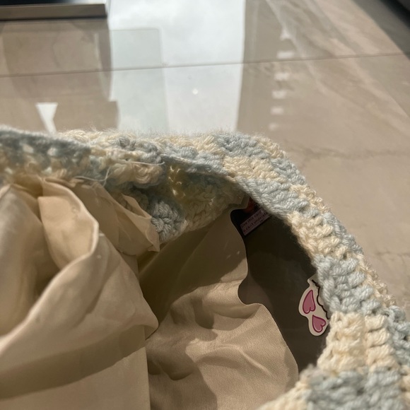 Crochet checkered tote bag - Picture 5 of 6